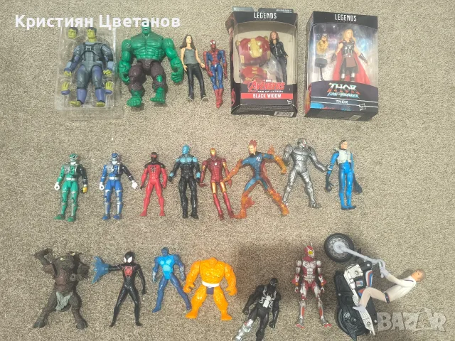 екшън фигурки marvel, power rangers и други пакет