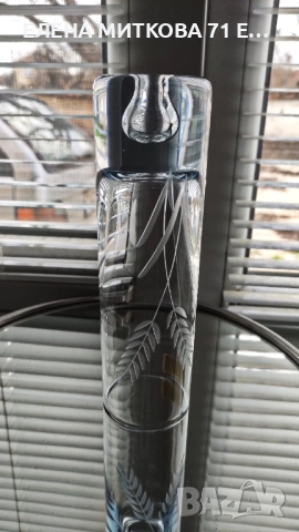 Кристална ваза с масивна основа, снимка 5 - Вази - 54000016