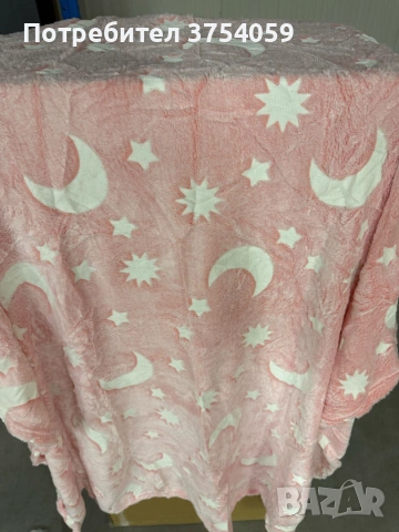 Светещо в тъмното одеяло Magic Blanket + Подарък Голям комплект конструктор с 165 части Плъзгащ блок, снимка 4 - Олекотени завивки и одеяла - 55160149