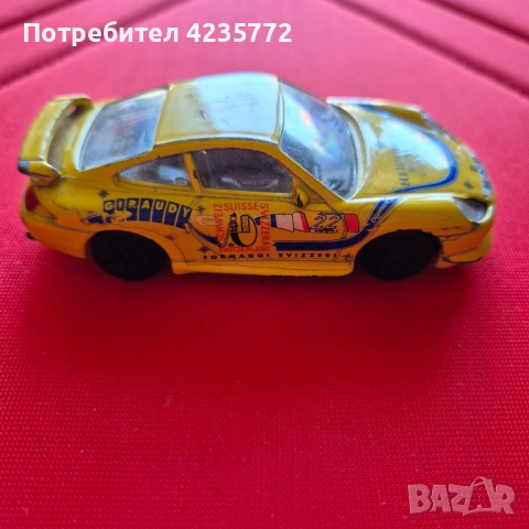 Колекционерска метална количка Porshe GT3 cup на италианската марка Bburago мащаб 1:43 , снимка 3 - Колекции - 54903555
