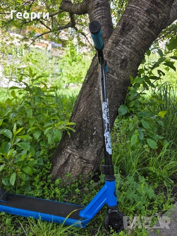 Тротинетката Oxelo MF One Blue freestyle за трикове за ръст 110 - 140 до 100 кг., снимка 3 - Детски велосипеди, триколки и коли - 54492868
