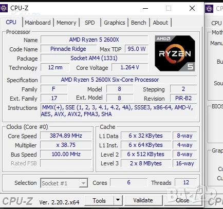Ryzen 5 2600x, снимка 3 - Процесори - 55052016