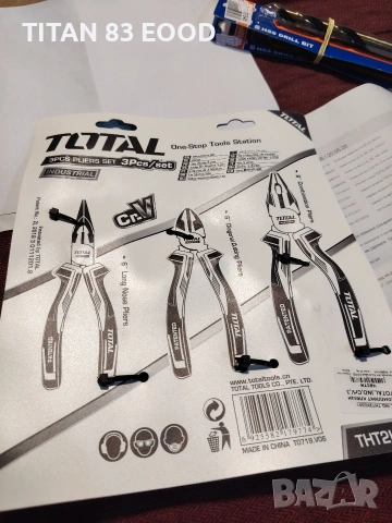 Комплект клещи TOTAL, Industrial, 3 части, снимка 5 - Клещи - 55089562