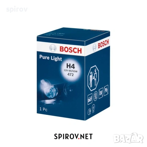 Крушка H4 12V 60/55W P43T Pure Light