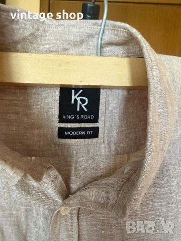 Мъжка ленена риза King’s Road, размер XL, снимка 8 - Ризи - 54486319