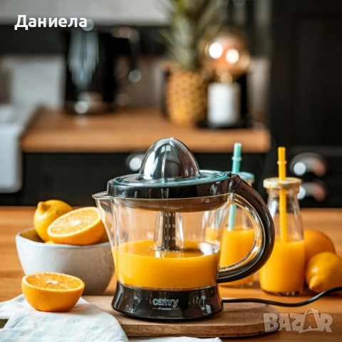 Електрическа сокоизстисквачка за цитруси 40W с 1L капацитет и контрол на пулпата