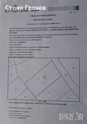 Продава УПИ Каблешково