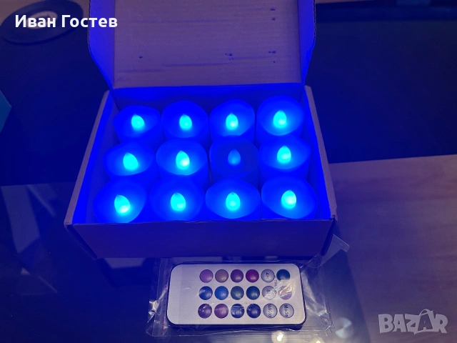Комплект 12 бр. RGB LED свещи с дистанционно управление - Нови, снимка 2 - Други - 55226096