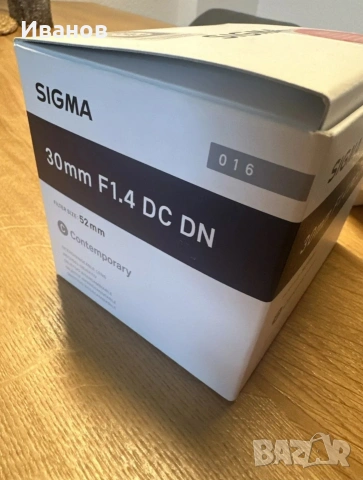Обектив Sigma 30mm F1.4 DC DN Contemporary Sony E-Mount - Перфектно състояние, снимка 8 - Обективи и филтри - 54848163