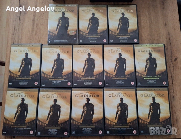 Gladiator dvd с български субтитри цена 3 евро на бройка