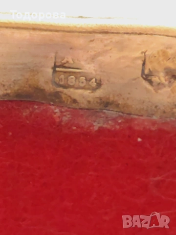 Царска Русия;сребърна икона,позлата,1856 година,размер 22-18 см. сребро 84, снимка 5 - Икони - 54862771