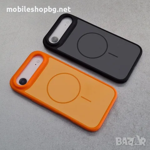 iPhone 17 Air кейс гръб MagSafe черен и оранжев , снимка 2 - Калъфи, кейсове - 55517021