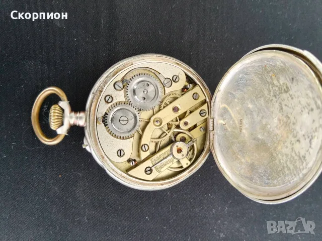 Швейцарски Сребърен джобен часовник 1905г. - 6 РУБИНА - ПРОМОЦИЯ, снимка 14 - Джобни - 51777742