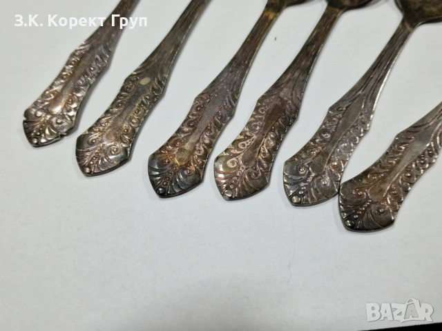 Старинни сребърни лъжици, снимка 3 - Антикварни и старинни предмети - 54460396