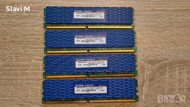 Лот маркови RAM памети за компютър общо 23GB (Corsair XMS3, Super Talent, Apacer), снимка 6 - RAM памет - 55668300