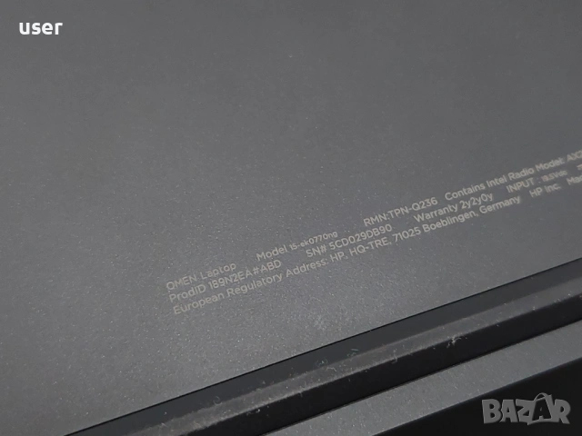 16GB RAM RTX 2070 Super i7-10750H геймърски лаптоп HP Omen 15 15-ek0770ng, снимка 7 - Лаптопи за игри - 54515237