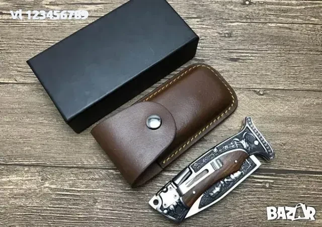 Нож,сгъваем 127х227+ кожен калъф - Columbia A3191, снимка 2 - Ножове - 53979063