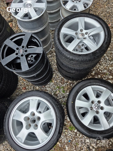 ОРИГИНАЛНИ джанти+гуми 17 ' цола 5x112 57,1 Seat / СЕАТ VW AUDI Skoda 7,J ET54, снимка 12 - Гуми и джанти - 55021040