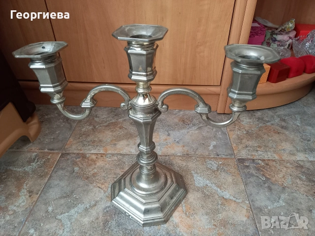 Свещеник от метална сплав , снимка 14 - Декорация за дома - 54824306