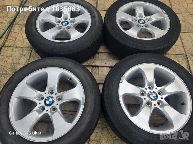 Лети джанти 17ки 5х120 BMW + летни гуми 235/55/17, снимка 2 - Гуми и джанти - 54526148
