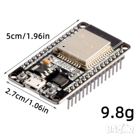 Платка за разработка ESP32 WiFi+Bluetooth двуядренa