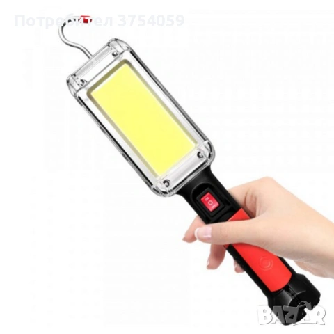Мощна работна Led лампа ZJ-8859-B преносима с удължен заряд, снимка 6 - Прожектори - 55183863
