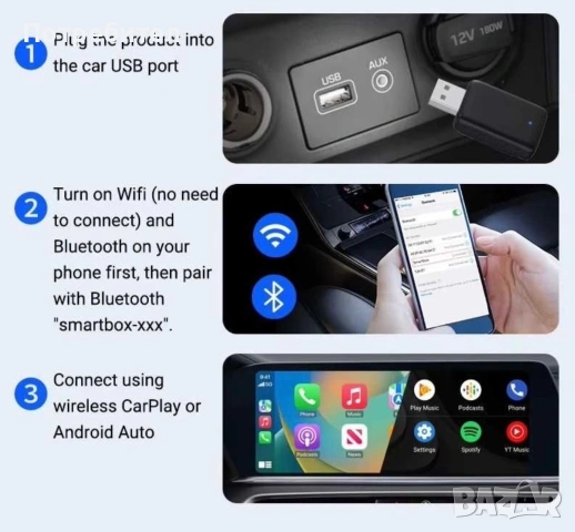 CarPlay /Android Auto USB/TYPE c , снимка 2 - Аксесоари и консумативи - 55070597