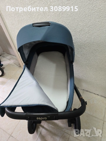 Бебешка количка Espiro Miloo Unique Saphir 2в1, снимка 9 - Детски колички - 54353600