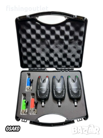 Комплект от 3 сигнализатора и 3 обтегача