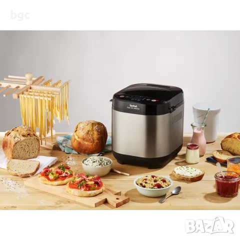  Хлебопекарна Tefal Pain & Délices PF240E38, 700 W, 1000 гр, 20 програми, Черна/Сребриста 