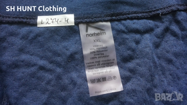 NORHEIM Thermo 70% Merino Wool размер XL / XXL термо блуза 70% Мерино вълна - 2547, снимка 10 - Блузи - 54216396