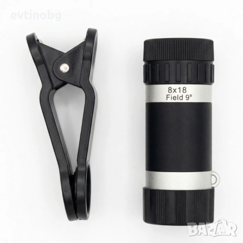 Универсален телескоп обектив за телефон 8x оптично увеличение + щипка, снимка 3 - Друга електроника - 54124583