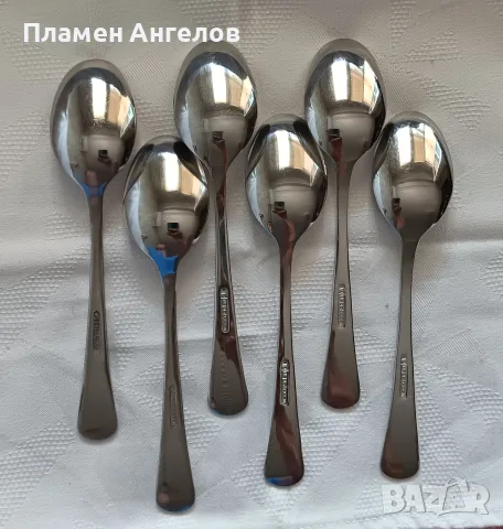 Български лъжици"Петко Денев" Габрово. Среден прибор 17.5см., снимка 3 - Прибори за хранене, готвене и сервиране - 55469412