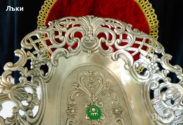 Калаена фруктиера,релефни орнаменти Art Nouveau. , снимка 2 - Антикварни и старинни предмети - 55179645