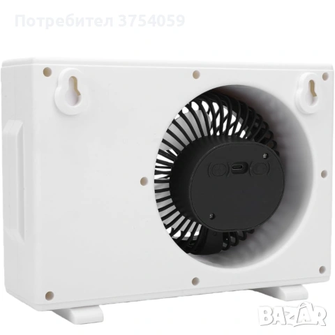 Настолен акумулаторен турбо вентилатор-5 скорости,180° регулиране,LED нощна светлина и USB зареждане, снимка 5 - Друга електроника - 55147368