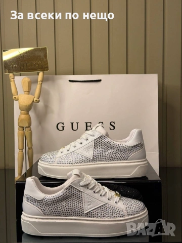 Guess Дамски Маратонки С Кристали👟Дамски Спортни Обувки С Камъни Гес - Различни Цветове Код A1559