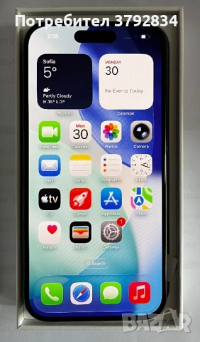 iPhone 15 pro 256 GB 99% батерия, снимка 3 - Apple iPhone - 54032551