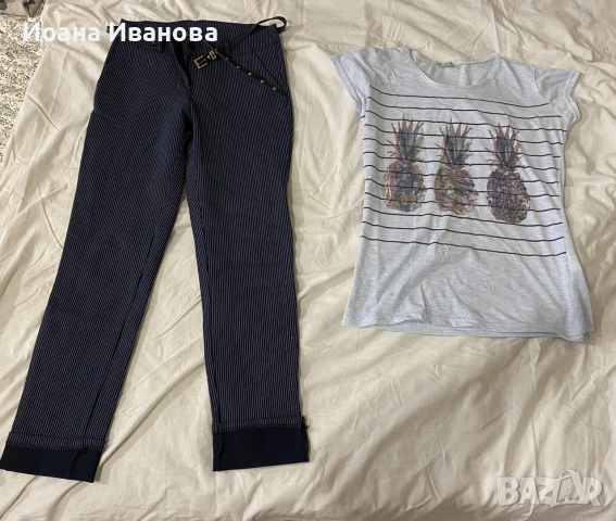 Комплект 3 панталона,тениска и рокля, снимка 3 - Комплекти - 55247496