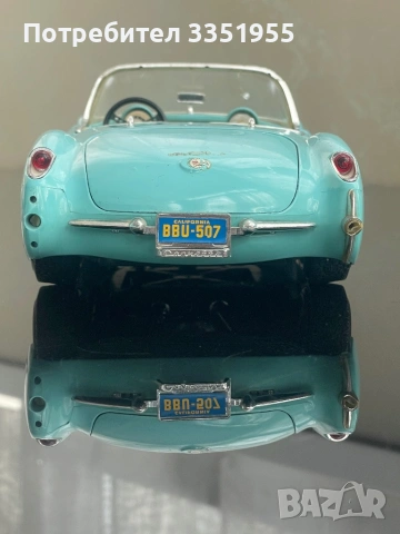 Chevrolet Curvette 1957 1/18 Burago, снимка 4 - Колекции - 54400076