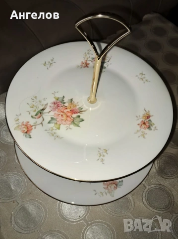 ROYAL DOULTON! Двуетажен винтидж порцеланов поднос, снимка 3 - Антикварни и старинни предмети - 54352542