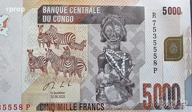 Конго. 5000 франка. 2022 година. UNC., снимка 3 - Нумизматика и бонистика - 36845808