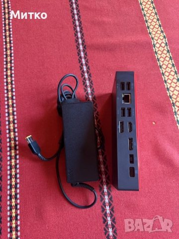 Докинг станция Lenovo ThinkPad Universal USB-C Dock 40AY, снимка 3 - Мрежови адаптери - 55499752