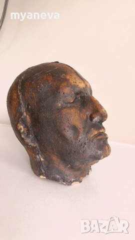 Антична гипсова смъртна маска (death mask) от 19-ти век на император Наполеон Бонапарт.  , снимка 8 - Статуетки - 55164156