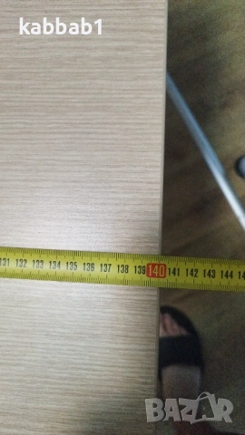 Бюро 70/140см височина 73см с метални крака цбят светъл избелен дъб, офис маса 2бр, снимка 10 - Работни маси и бюра - 54611544