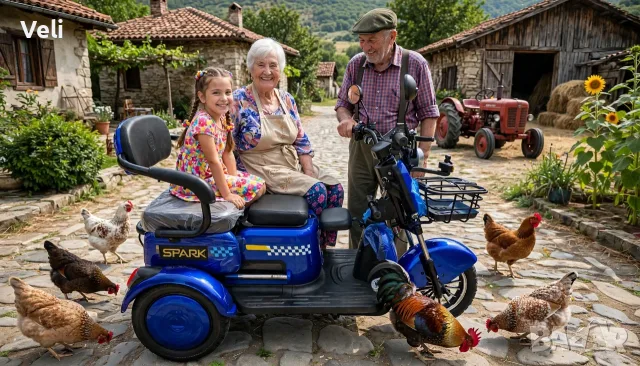 Електрическа триместна триколка 2000W, снимка 7 - Мотоциклети и мототехника - 55609162