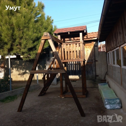 Детска къщичка с пързалка и място за люлка , снимка 2 - Други - 54461162