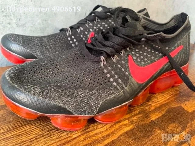 Nike Air VaporMax Flyknit (№43) – обувани броени пъти, снимка 5 - Маратонки - 55604759