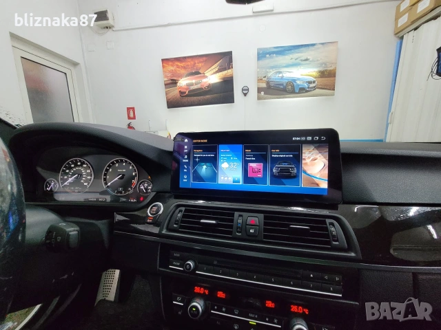 Навигация с ANDROID 14 8GB RAM 128GB HDD BMW F10 F11 БМВ Ф10 Ф11 CIC NBT + Apple Carplay, снимка 4 - Аксесоари и консумативи - 36123388