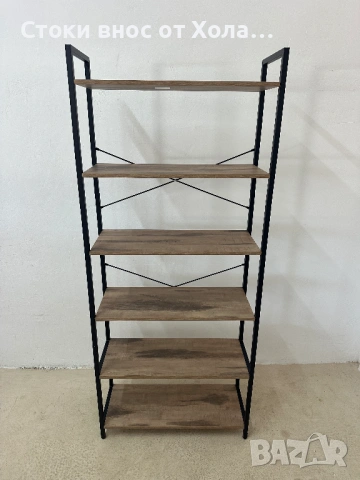 Библиотека VASAGLE с 6 рафта, Етажерка за книги, 30 x 80 x 186 см, снимка 8 - Секции и витрини - 54859071