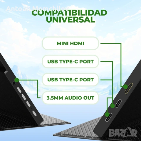 Преносим монитор AOC 16T20E2 15.6 FHD USB-C, снимка 10 - Монитори - 55233753
